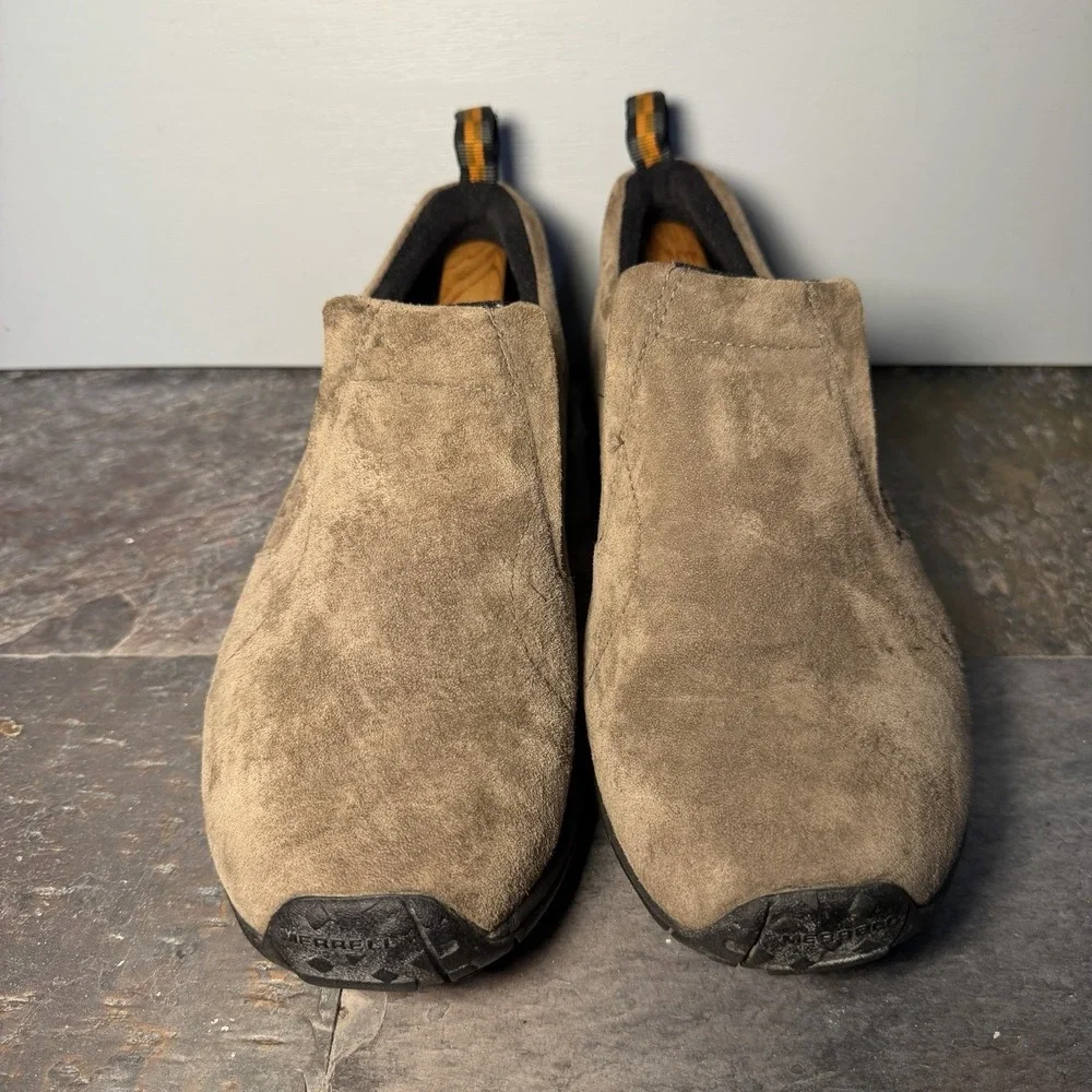 Merrell Jungle Moc Gunsmoke Shoes Men Size 11 Brown Suede Slip On Casual Comfort